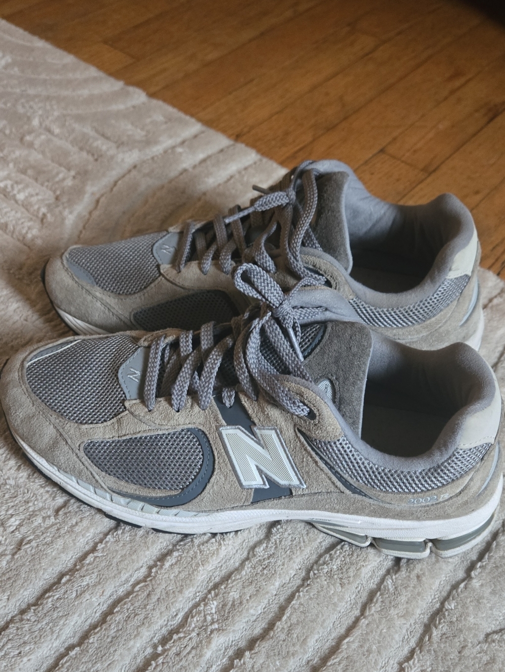 New Balance Men's Gray Suede & Mesh Athletic Sneakers